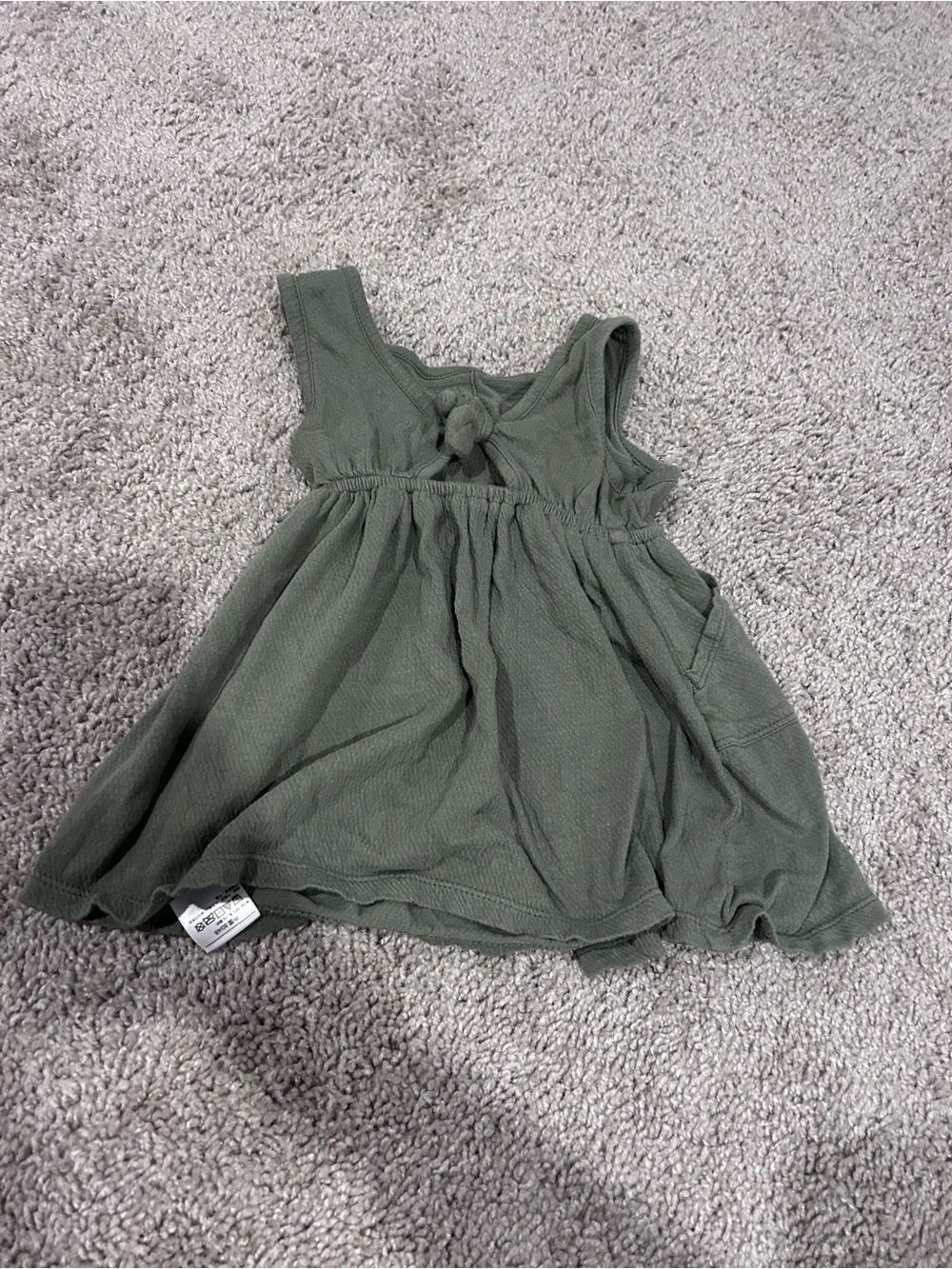 Old Navy Olive Green Sleeveless Button Dress